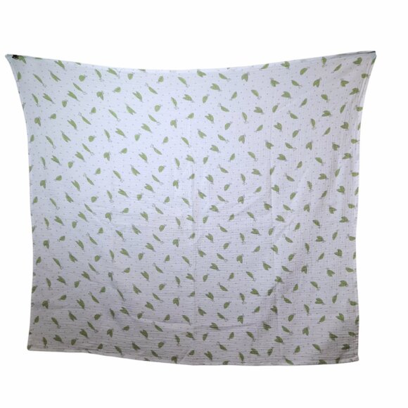 Summer Green Peas Polka Dot Muslin Swaddle Wrap Security Blanket 42" X 37" - Picture 3 of 4